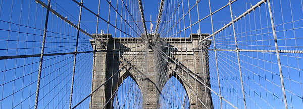 The Brooklyn Bridge.