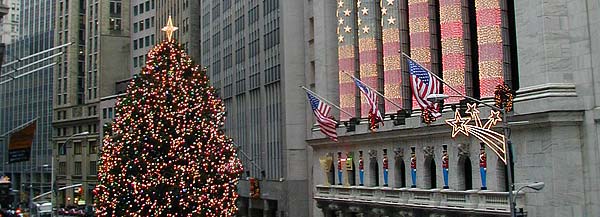 Christmas tree on Wall Street.