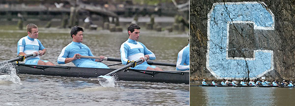 The Columbia Lions rowing team.