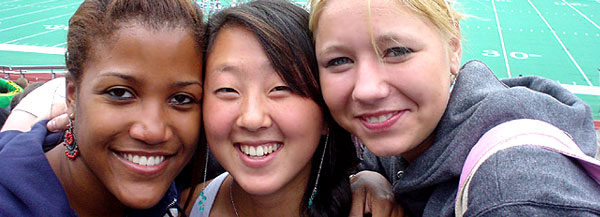 Students at Baker Field.