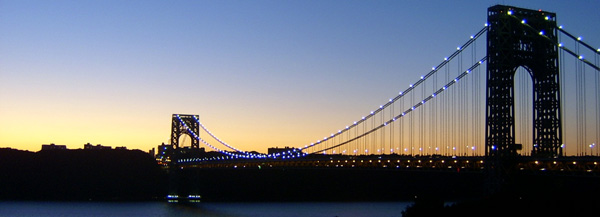 Sunset at George Washington Bridge.