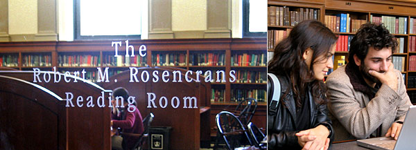 The Rosencrans Reading Room in Butler Library.