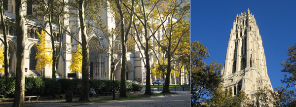 An entrance to Riverside Church in Morningside Heights.