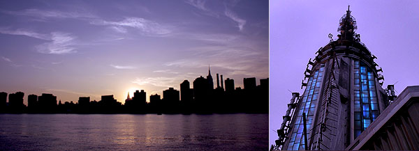 New York skyline seen from the East River.