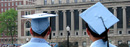 Bachelor's graduates look toward Butler Library.