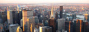 A View of New York City from the observation deck of the Empire State Building.