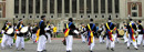 The Korean Drum Troupe performs in front of Butler Library to raise money for cancer relief.