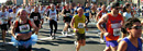 Runners participate in the New York City Marathon.