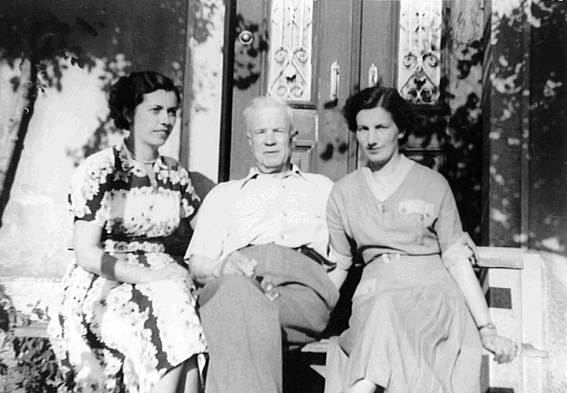 Grandfather and nieces 1953