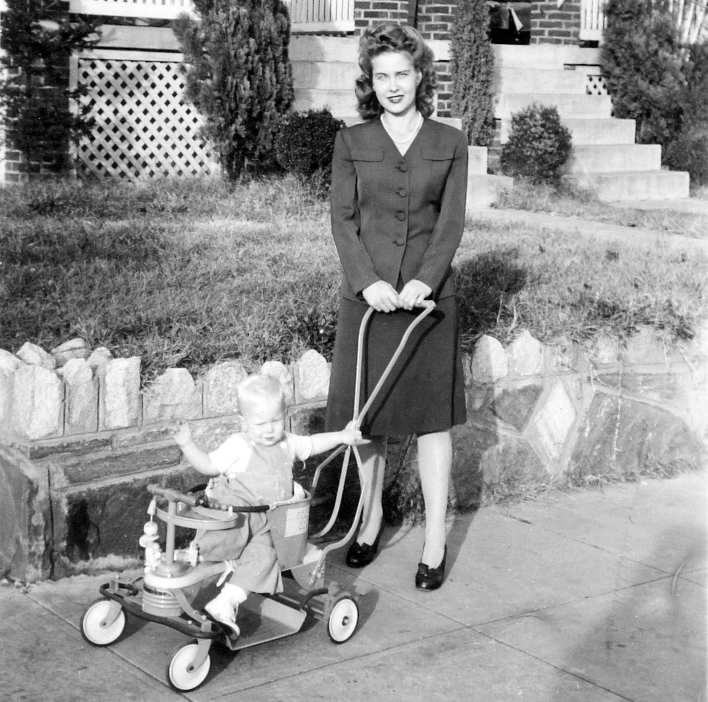 Mom and me on 19th Street 1945