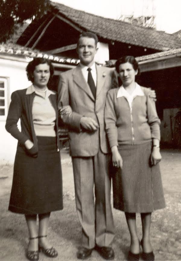 Uncle Pete with cousins in Portugal