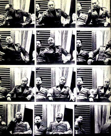 Mussolini giving a speech